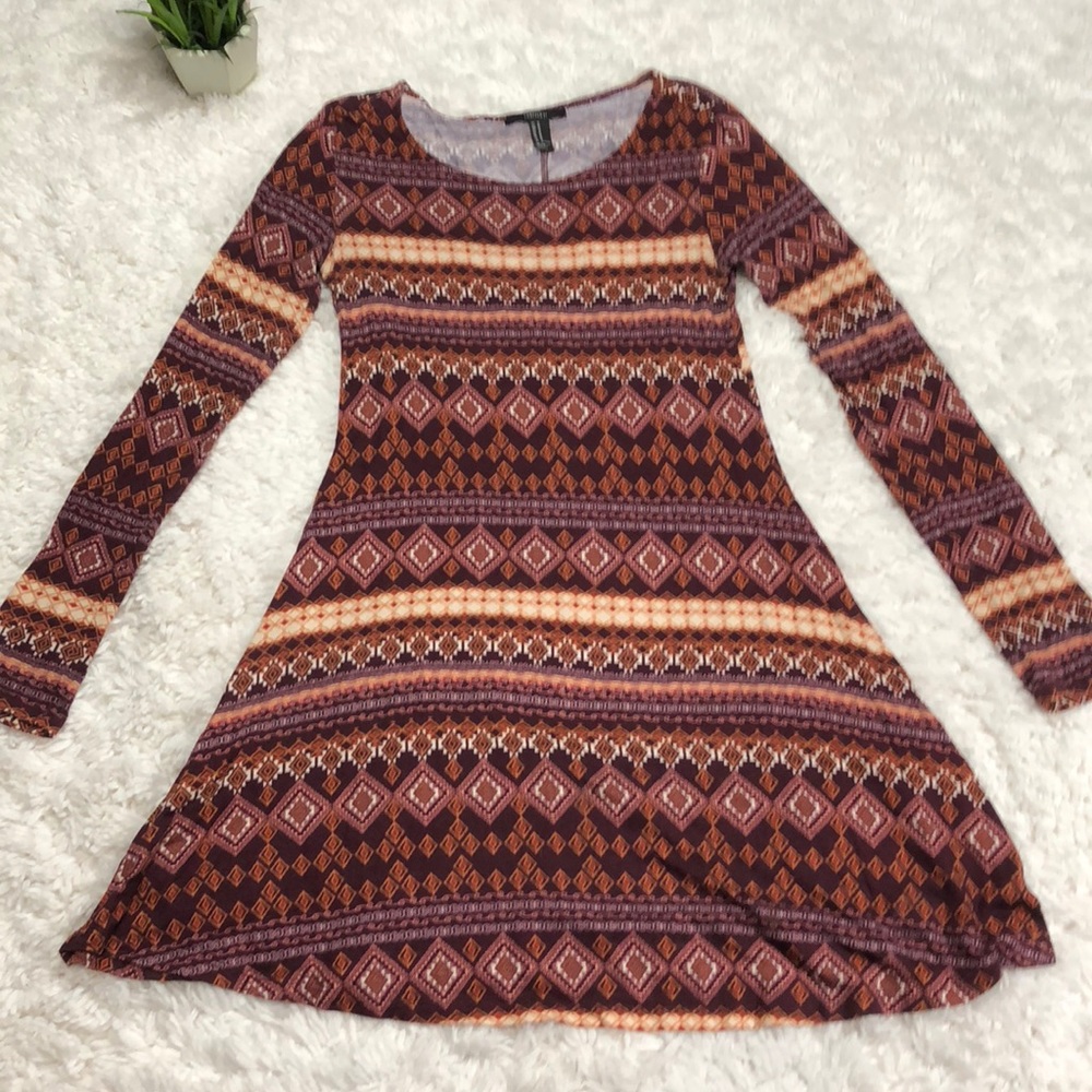 🔥5/25 sale🔥F21 long sleeve jersey swing dress